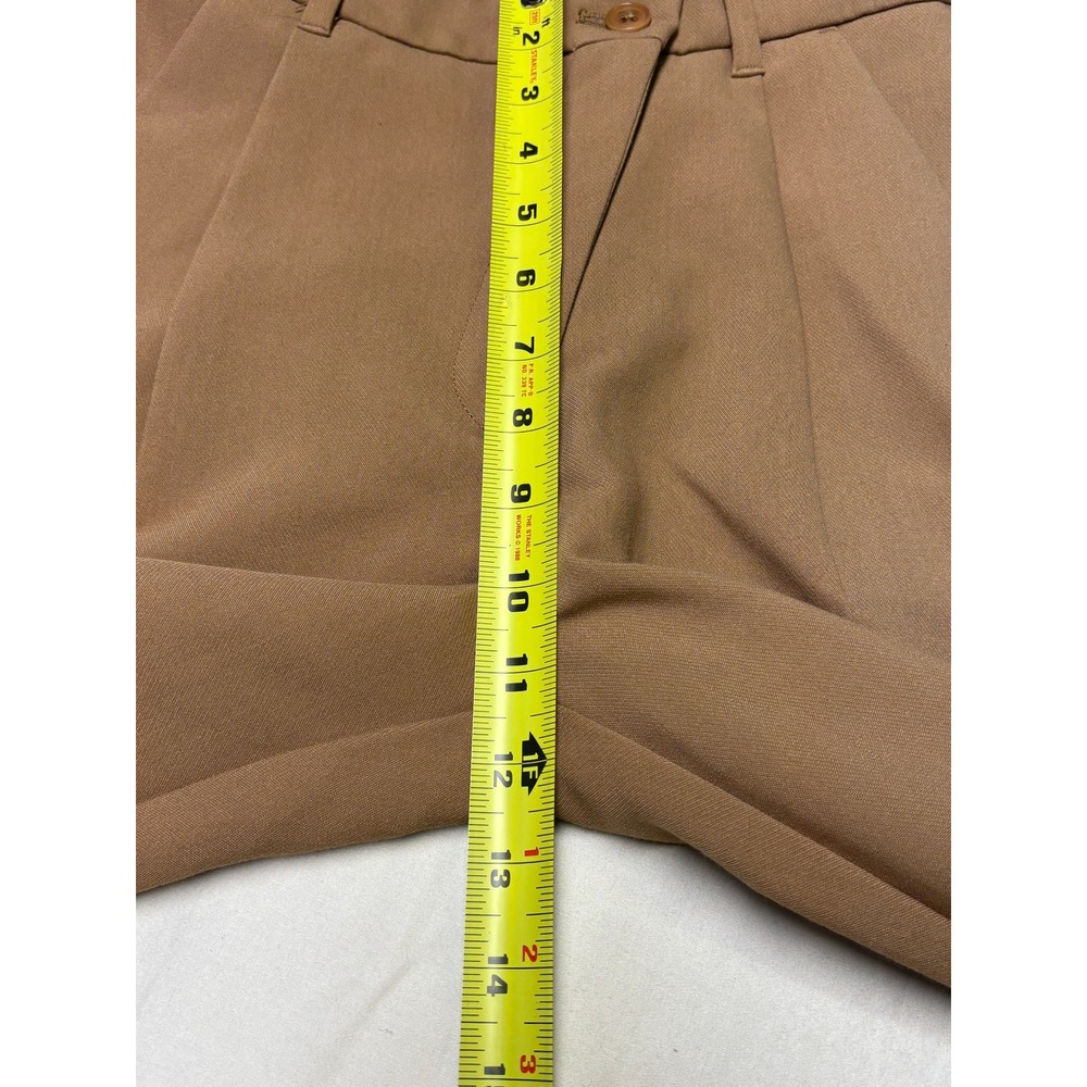 Abercrombie & Fitch Sloane Tailored Wide Leg Pants Brown Tan Rise Womens 25X32 - Picture 7 of 10